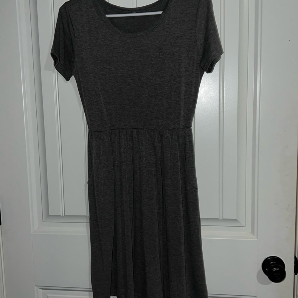 Vici Gray Pocket Dress